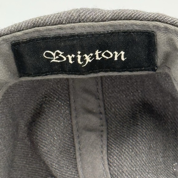 Brixton MFG Company Hat Snapback Cap Burgundy Gray Patch Logo - Picture 6 of 7